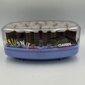 Clairol Kindness VH24 Velvet Flocked Hot Rollers Wax Core Denmark TESTED/WORKS